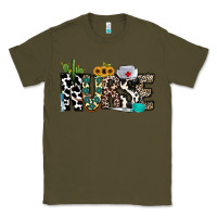 Army Green nurse leopard and cowhide Classic Tee - CowhideDigitalArt