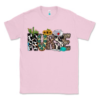 Bubblegum Pink nurse leopard and cowhide Classic Tee - CowhideDigitalArt