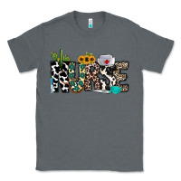 Charcoal Heather nurse leopard and cowhide Classic Tee - CowhideDigitalArt