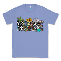 Colony Blue nurse leopard and cowhide Classic Tee - CowhideDigitalArt