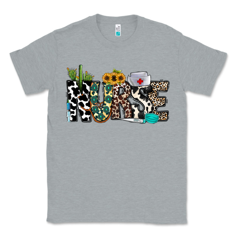Nurse Leopard And Cowhide Classic Tee by CowhideDigitalArt | Teevron