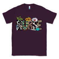 Plum nurse leopard and cowhide Classic Tee - CowhideDigitalArt