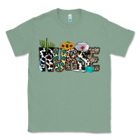 Sage nurse leopard and cowhide Classic Tee - CowhideDigitalArt