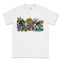 White nurse leopard and cowhide Classic Tee - CowhideDigitalArt