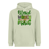 Matcha St. Patrick's Blessed women are born in March Heavyweight Hoodie - OliviaCreatesArt