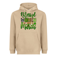Mushroom St. Patrick's Blessed women are born in March Heavyweight Hoodie - OliviaCreatesArt