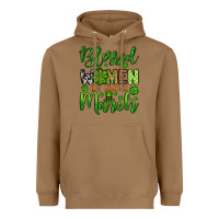Toasted Coconut St. Patrick's Blessed women are born in March Heavyweight Hoodie - OliviaCreatesArt