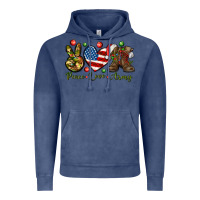 Vintage Denim peace love army christmas Vintage Hoodie - NancyCooperArtShop