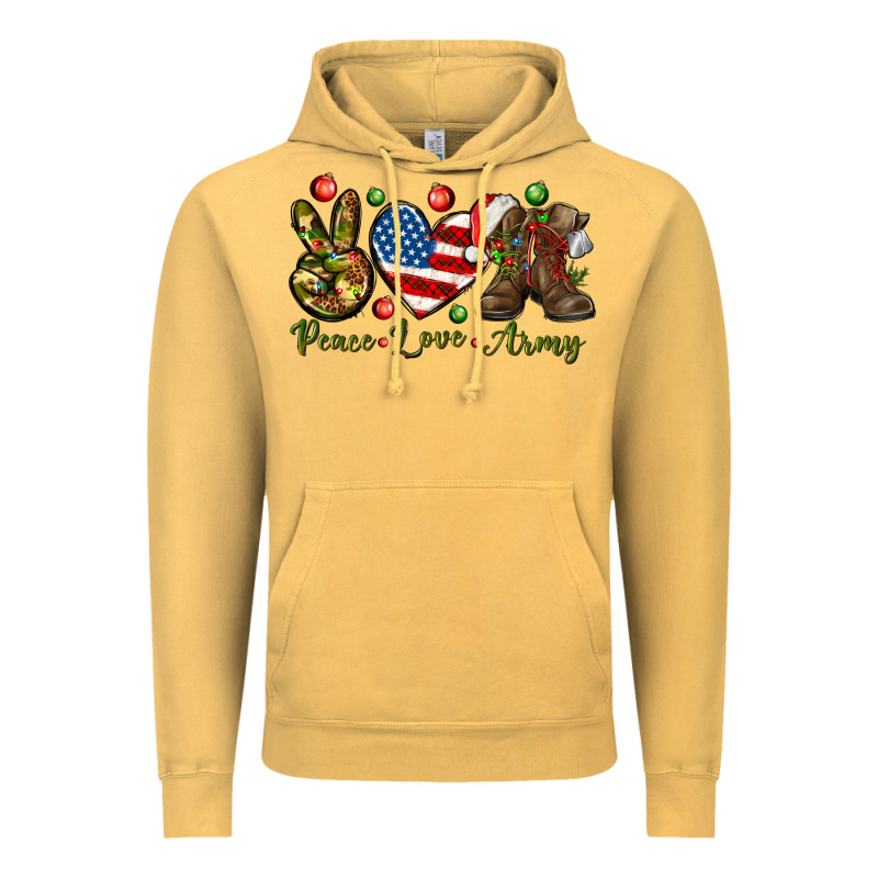 Peace Love Army Christmas Vintage Hoodie by NancyCooperArtShop | Teevron