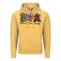 Vintage Mustard peace love army christmas Vintage Hoodie - NancyCooperArtShop