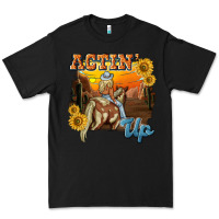 Black actinup with cowgirl Premium Tee - NancyCooperArtShop