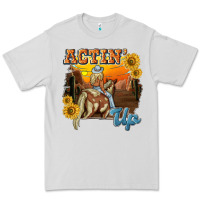 Dove Grey actinup with cowgirl Premium Tee - NancyCooperArtShop