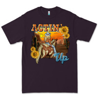 Plum actinup with cowgirl Premium Tee - NancyCooperArtShop