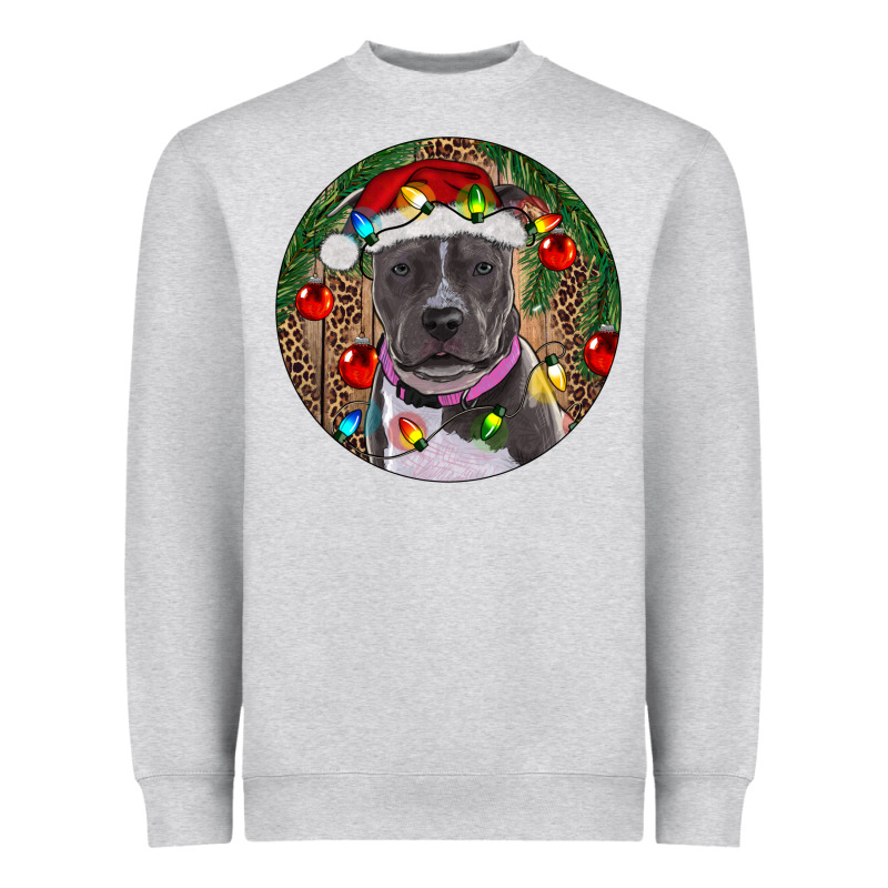 Christmas Pitbull Heavyweight Sweatshirt by RanaPortraitStore | Teevron