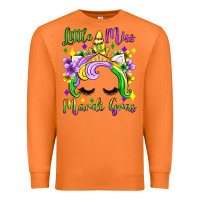 Little Miss Mardi Gras Unicorn  Olivia Premium Sweatshirt | Teevron