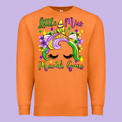 Little Miss Mardi Gras Unicorn  Olivia Premium Sweatshirt Designed By Oliviacreatesart