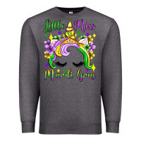 Charcoal Heather little miss mardi gras unicorn  olivia Premium Sweatshirt - OliviaCreatesArt