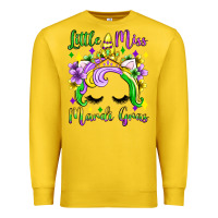 Lemon little miss mardi gras unicorn  olivia Premium Sweatshirt - OliviaCreatesArt