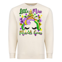 Sandshell little miss mardi gras unicorn  olivia Premium Sweatshirt - OliviaCreatesArt