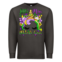 Smoke little miss mardi gras unicorn  olivia Premium Sweatshirt - OliviaCreatesArt