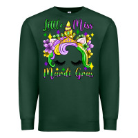 Sports Green little miss mardi gras unicorn  olivia Premium Sweatshirt - OliviaCreatesArt