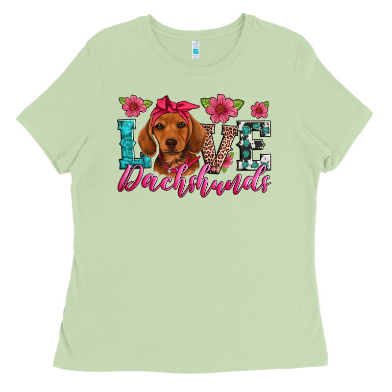 Love Dachshunds Ladies Tee by Artiststas | Teevron