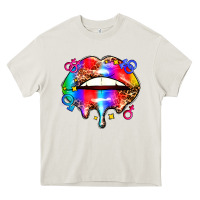 Cream pride lips Heavy Core Tee - AdoDesignShop
