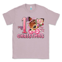 Lilac my first christmas pink reindeer Classic Tee - MaliasSmallBusiness