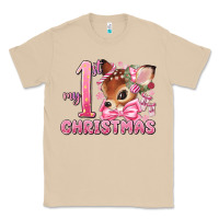 Mushroom my first christmas pink reindeer Classic Tee - MaliasSmallBusiness