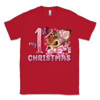 Red my first christmas pink reindeer Classic Tee - MaliasSmallBusiness