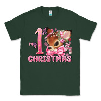 Sports Green my first christmas pink reindeer Classic Tee - MaliasSmallBusiness
