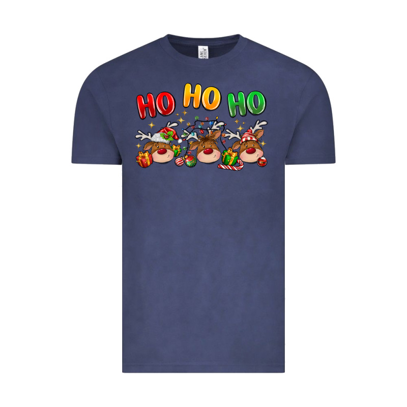 Ho Ho Ho Reindeer Vintage Tee by MaliasSmallBusiness | Teevron
