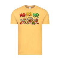 Vintage Mustard ho ho ho reindeer Vintage Tee - MaliasSmallBusiness