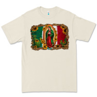 Bone our lady of Guadalupe Mexican flag background Premium Tee - Jasminsmagicworld