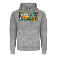 Cloud Rock school bus love Vintage Hoodie - NancyCooperArtShop