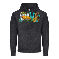 Vintage Black school bus love Vintage Hoodie - NancyCooperArtShop