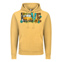 Vintage Mustard school bus love Vintage Hoodie - NancyCooperArtShop
