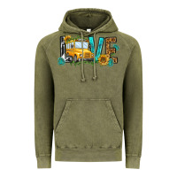 Vintage Olive school bus love Vintage Hoodie - NancyCooperArtShop