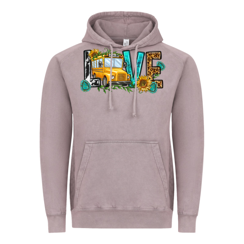 School Bus Love Vintage Hoodie by NancyCooperArtShop | Teevron