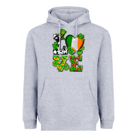 Heather Grey Love St. Patrick's Heavyweight Hoodie - OliviaCreatesArt