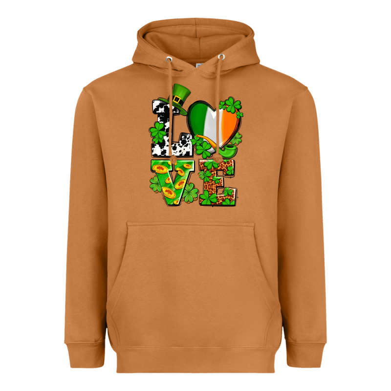 Love St. Patrick's Heavyweight Hoodie by OliviaCreatesArt | Teevron