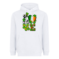 White Love St. Patrick's Heavyweight Hoodie - OliviaCreatesArt