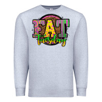 Heather Grey mardi gras fat tuesday Premium Sweatshirt - OliviaCreatesArt