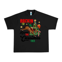 Black rockin around the christmas tree Urban Heavy Tee - MaliasSmallBusiness