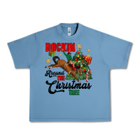 Pebble Blue rockin around the christmas tree Urban Heavy Tee - MaliasSmallBusiness