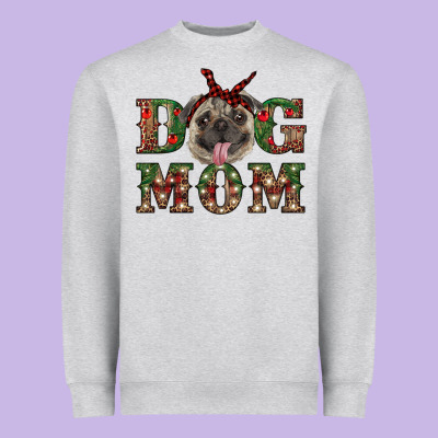 Christmas Dog Mom Heavyweight Sweatshirt Designed By Ranaportraitstore