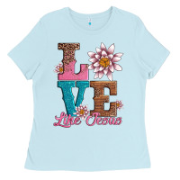 Baby Blue valentines day love like jesus Ladies Tee - AdoDesignShop