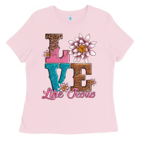 Bubblegum Pink valentines day love like jesus Ladies Tee - AdoDesignShop
