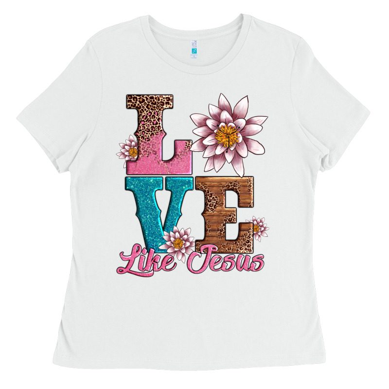 Valentines Day Love Like Jesus Ladies Tee by AdoDesignShop | Teevron