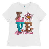 White valentines day love like jesus Ladies Tee - AdoDesignShop